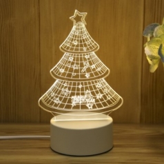 크리스마스 트리 3D 착시 매직 아크릴 무드등 LED 감성조명