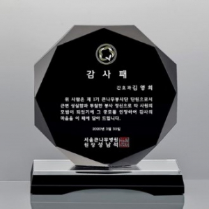 블랙 크리스탈 상패 SD13) 305-4