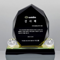 블랙 크리스탈 상패  14호 107-3