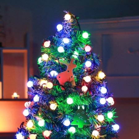 [은하수] 매직 50구 녹색선 구슬 지니전구 칼라(5M) 전원잭 #2