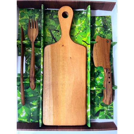 마호가니 도마 + 티크 브런치 4종 세트 #7