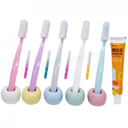 왕헤더 휴대용양치세트 (왕헤더캡,미세모칫솔,페리오치약,치간칫솔) #4