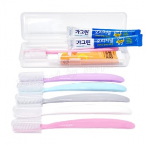 M케이스 왕헤더캡 미세모 페리오 가그린 2P / 칫솔 치약 세트