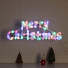 [은하수]LED 메리 크리스마스 글자 매직 칼라전구(점멸)