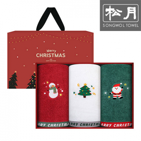 [송월타올] 메리크리스마스 140g 3p 세트 #2