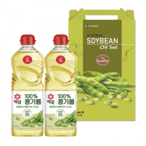 백설 제일제당 콩기름 500ml*2p 선물세트