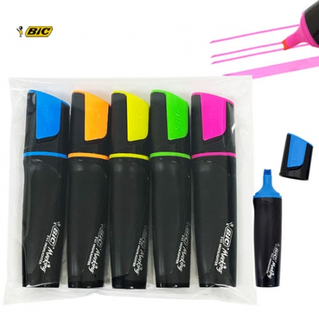 [BIC] 빅 마킹 하이라이터 형광펜 INC 3in1 5P세트 #2