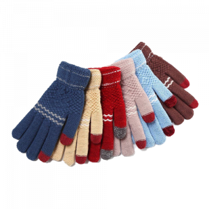 여성 니트 장갑 터치 장갑 (손목 라벨 제작 및 부착)