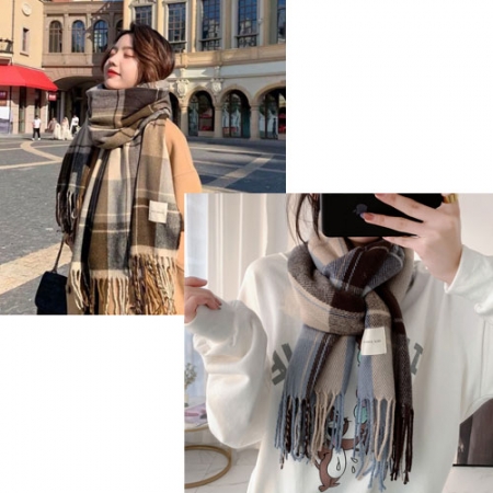 파스텔 배색 캐시미어 머플러 #2