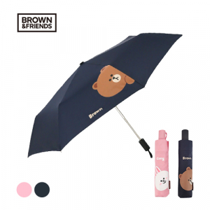라인프렌즈 3단 빼꼼 라인 전자동 우산