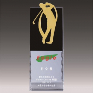 투톤 크리스탈 골프모션 트로피 189