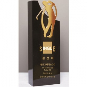 크리스탈 골프모션 트로피 195