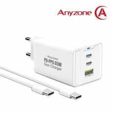 애니존 AZQ-PD65WACC 3포트 PPS Gan 65W 초고속충전기