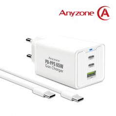 애니존 AZQ-PD65WDS 3포트 PPS Gan 65W 초고속충전기