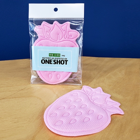 귀엽고 이쁘다 수세미 3매입 - 딸기 #4