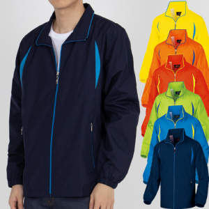 남성 여성 엣지 배색 바람막이 자켓