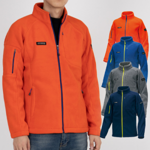 배색업 후리스 자켓 (M-3XL), 남성 여성 자켓