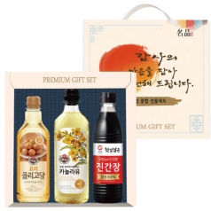 프리미엄 선물세트 3p (백설 올리고당, 백설 카놀라유, 청정원 진간장)