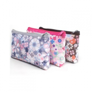 플라워 라운드 파우치