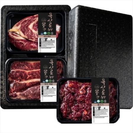 1등급 한우 나주 목사골농장 온가족 한우구이 선물세트 (등심 1000g 채끝 500g 불고기 500g) 한우 선물세트 #4