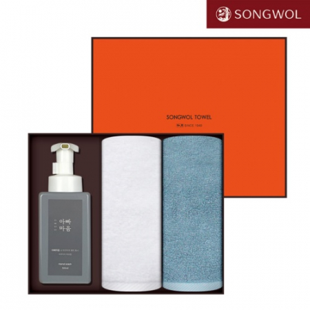 아빠마음 생활 세트 4호 (항균 무지40 타올 150g 2P + 핸드워시 500ml 1P) #2