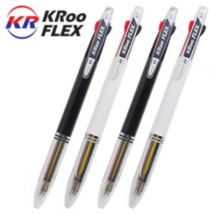 크루 플렉스 형광+2색 볼펜 0.7 (초저점도) // 국산