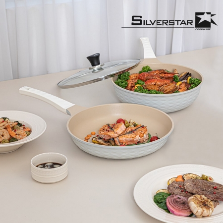 실버스타 쿡쿡 인덕션 IH 주물 후라이팬 3p / 28후 +28궁 +유리커버 #2
