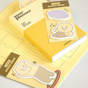 캐릭터 모양 점착메모지 옐로우