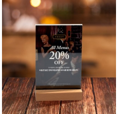 뉴 아크릴 우드 테이블텐트