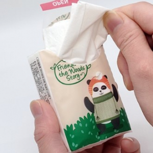 애니멀 캐릭터 미니 포켓티슈 3겹 10매 - 베이직