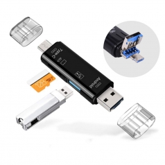 3in1 멀티 카드 리더기 USB, C타입, 5핀 노트북, 태블릿, 스마트폰