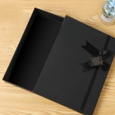 심플 모던블랙 리본 선물상자(35.5x25cm) 기프트박스
