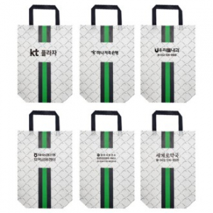 패턴 코팅 부직포가방 세로형 30 x 38 x 10