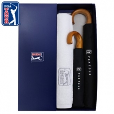 PGA 2단 우산 + 3단 자동우산 + 190g 호텔수건세트