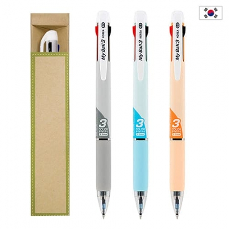 마이 3색 국산 볼펜 (0.5) + 친환경 에코케이스 #3