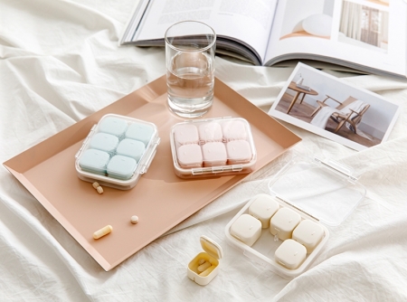 이중 휴대용 약통 알약케이스 개별 칸칸 수납 케이스 #2