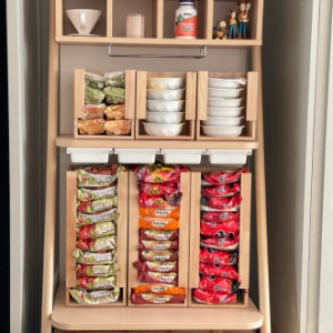 살다 우드 보관함 라면 물티슈 생리대 보관 대형