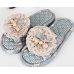 작은이미지: 플로랄 실내화, 3중쿠션 패션 플라워 퀼팅 면 슬리퍼 실내화 베이직 #2