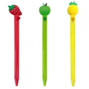 과일 캐릭터 볼 노크 볼펜 // 국산