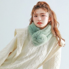 아워리빙 방울방울 목도리, 겨울 털목도리, 쁘띠 머플러, 스카프 목도리, 페이크퍼 목도리