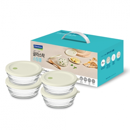글라스락 내열 강화 원형 스팀볼 4개입 세트 #2