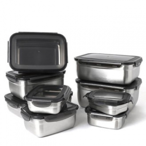 스테인리스 스틸 밀폐용기-직사각 // 국산