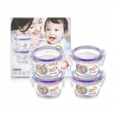 (A)[엔에프락]  친환경 이유식 트라이탄 밀폐용기 4P세트 #2