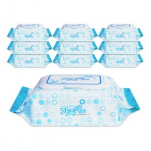 대용량 가족애 물티슈70매 엠보