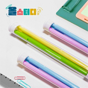 올스터디세트 2종 라이트 노크 볼펜 / 학교 필수템