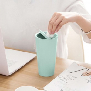 심플 틈새수납 매직 슬림 휴지통 (민트) / 미니 쓰레기통