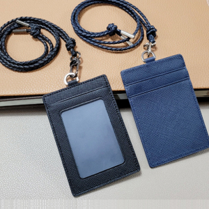 천연 사피아노 소가죽 사원증 목걸이카드 2302 // 국내생산