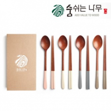 파스텔 수저 2인 선물세트 보급형