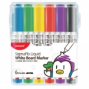 모나미 B220 리퀴드 생잉크 보드마카 둥근닙 6색