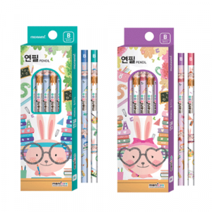 모나미 모니주 연필 HB/B 5본입 핑크/블루